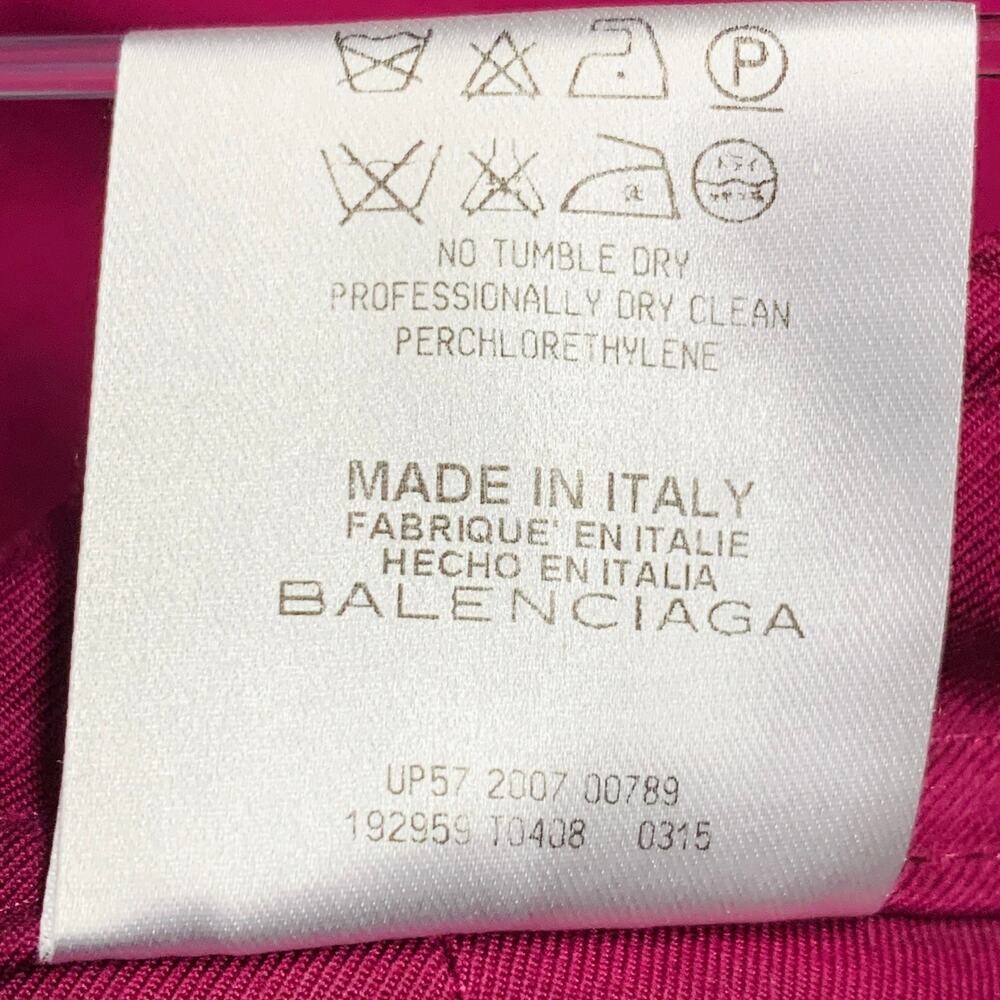 BALENCIAGA 2007 Size 4 Purple Cotton Skirt Panel Shorts - Picture 7 of 7